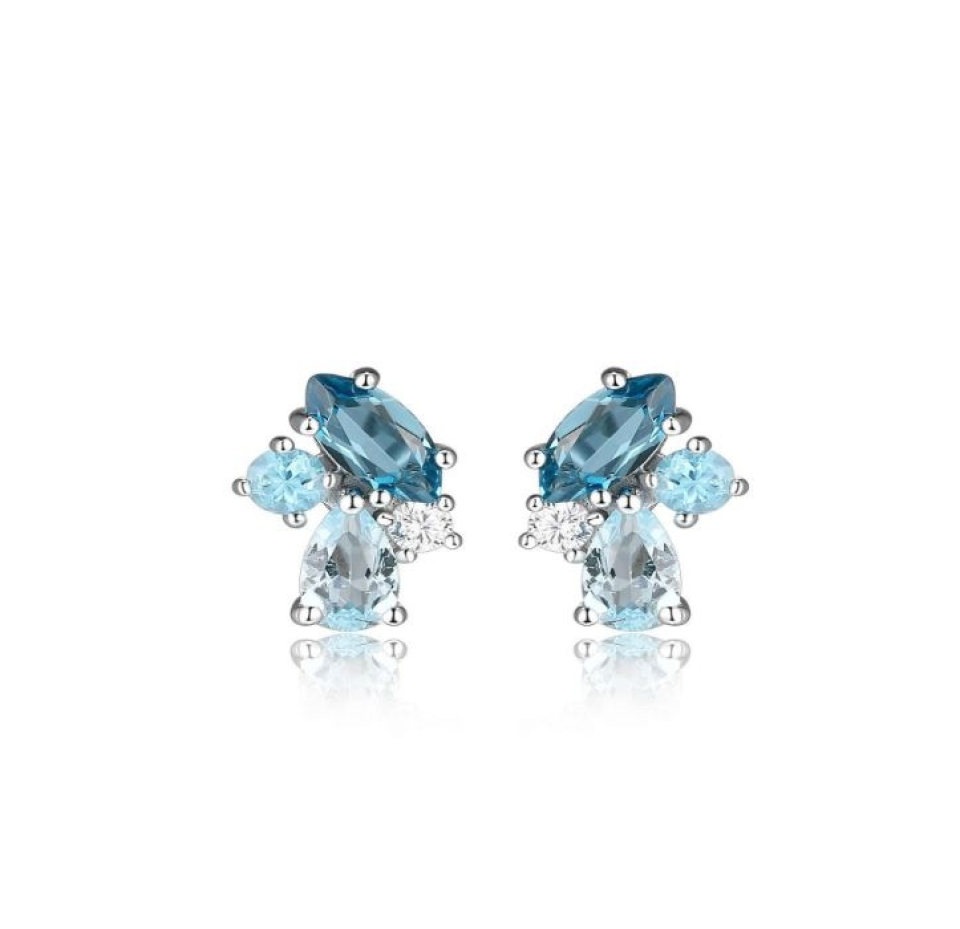 Boucles d'oreilles pour femme en argent 925, topazes - R2AR81K258 - Reign