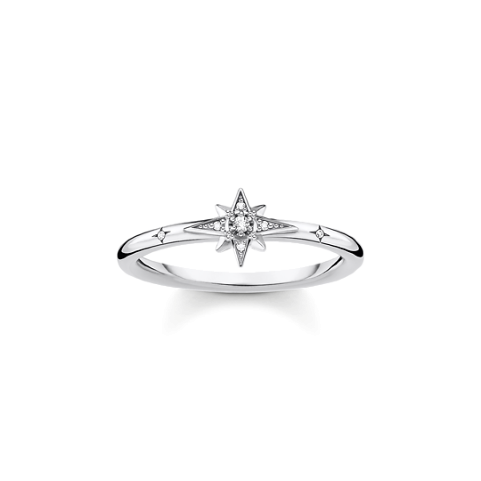 Bague pour femme en argent 925, cubic zirconium, étoile - TR2317-051-14-52 - Thomas Sabo