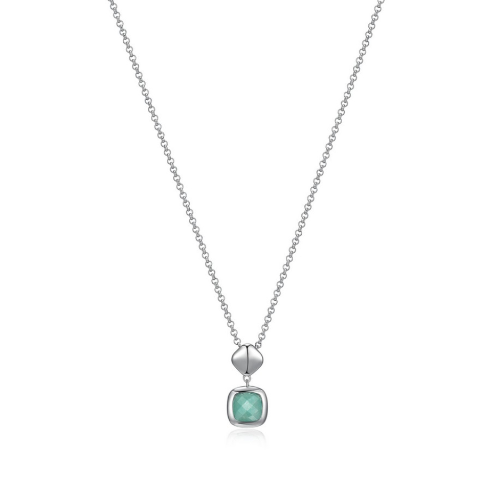Pendentif pour femme en argent 925, amazonite - R0LBU5GU46 - ELLE
