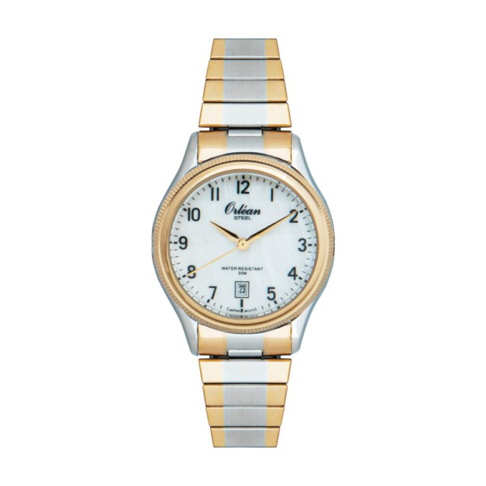 Montre pour femme en stainless, bracelet élastique, 3ATM - ME3551 - Orléan