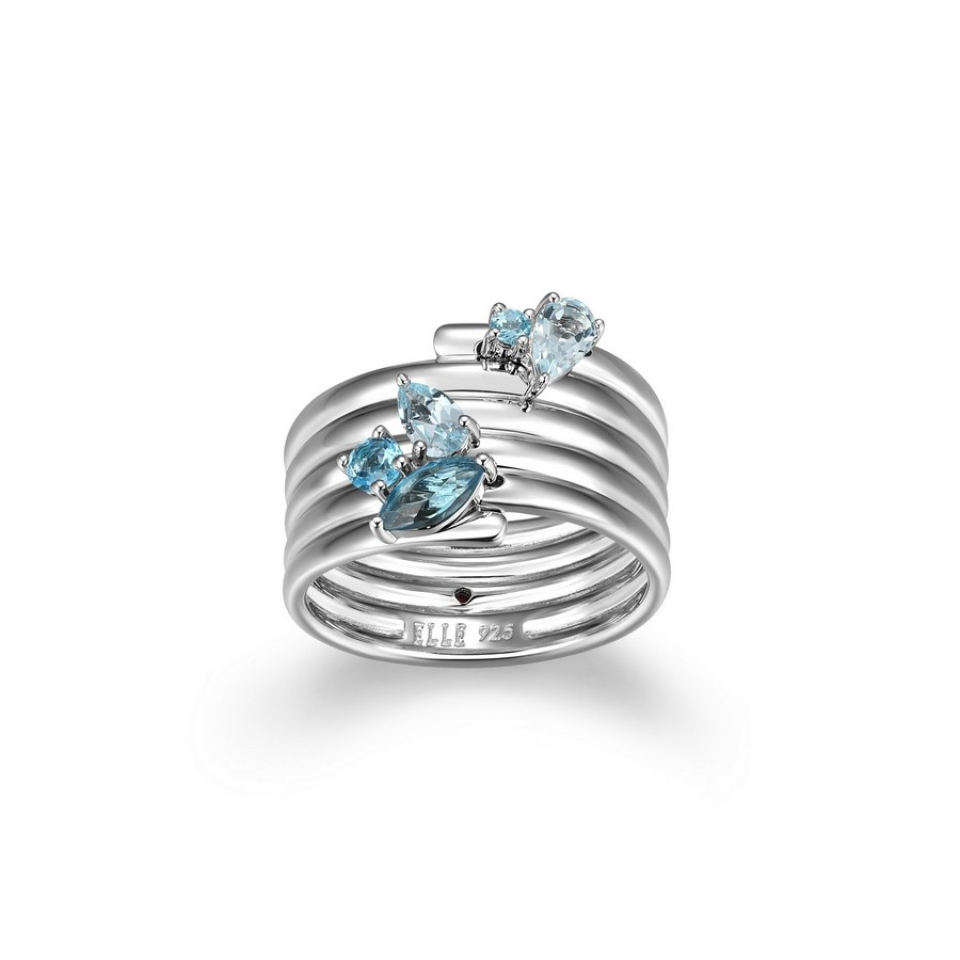 Bague pour femme en argent 925, topazes - R4LAJMK2AG - ELLE