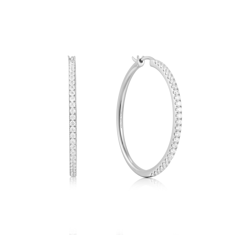 Boucles d'oreilles pour femme en argent 925, cubic zirconium - E052-03H - Ania Haie