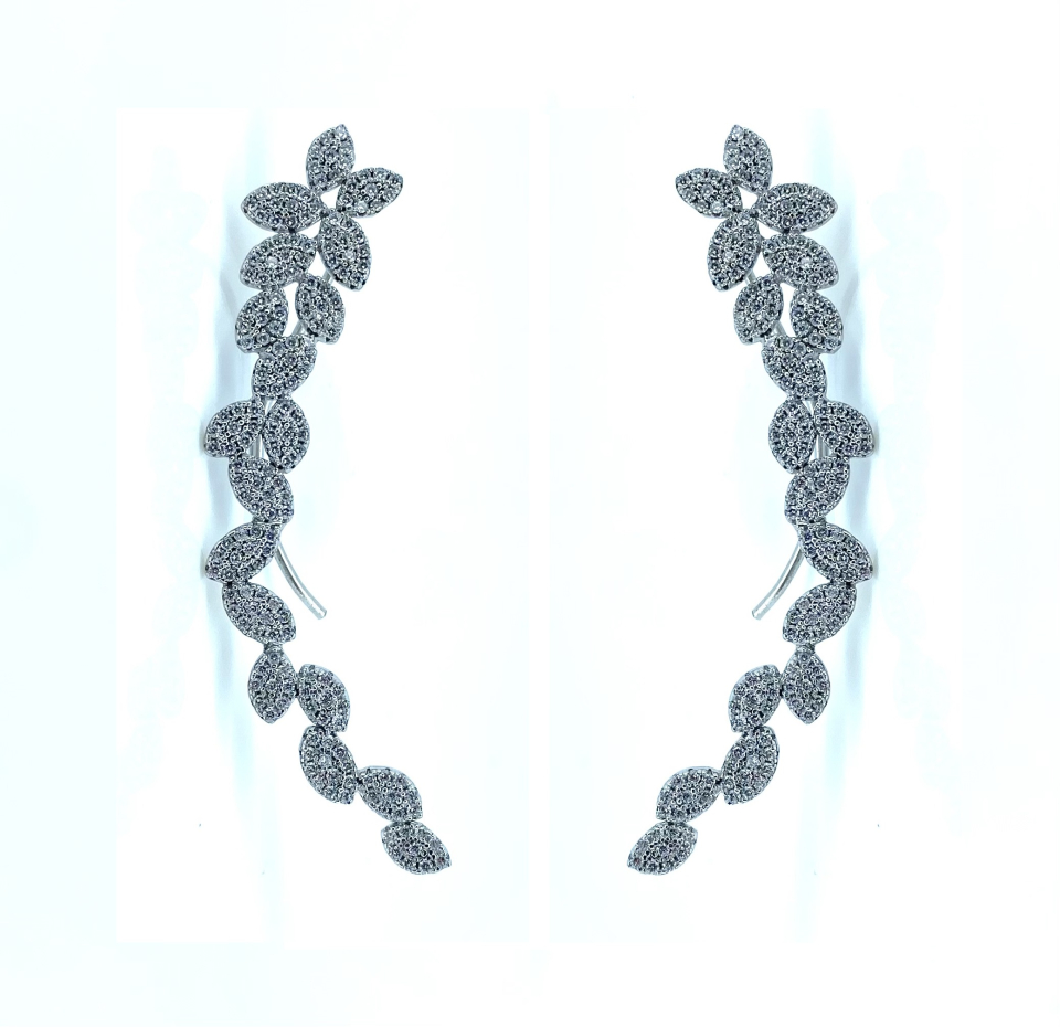 Boucles d'oreilles pour femme en argent 925, cubic zirconium - SE-016 - Divers