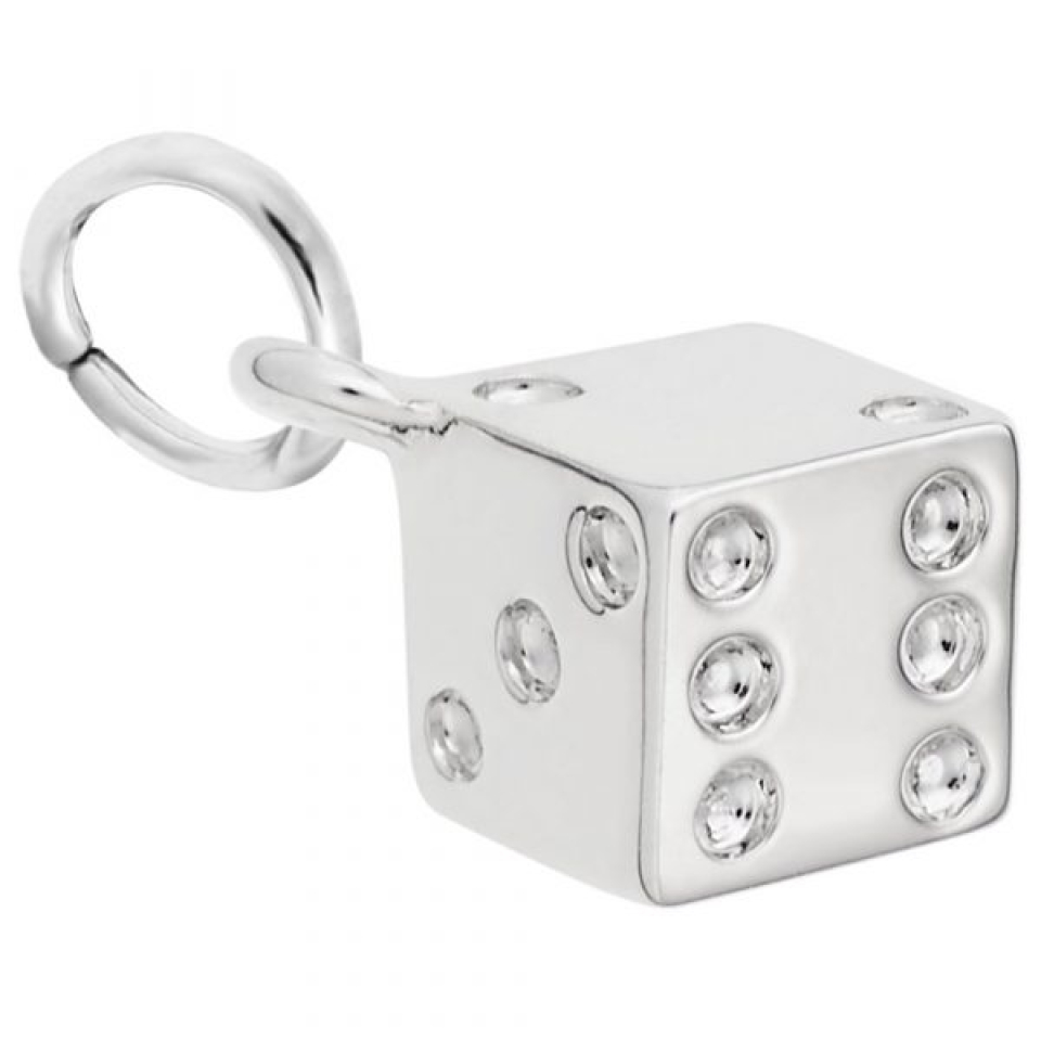 Pendentif en argent 925, dé - 10-0637-000 - Rembrandt Charms