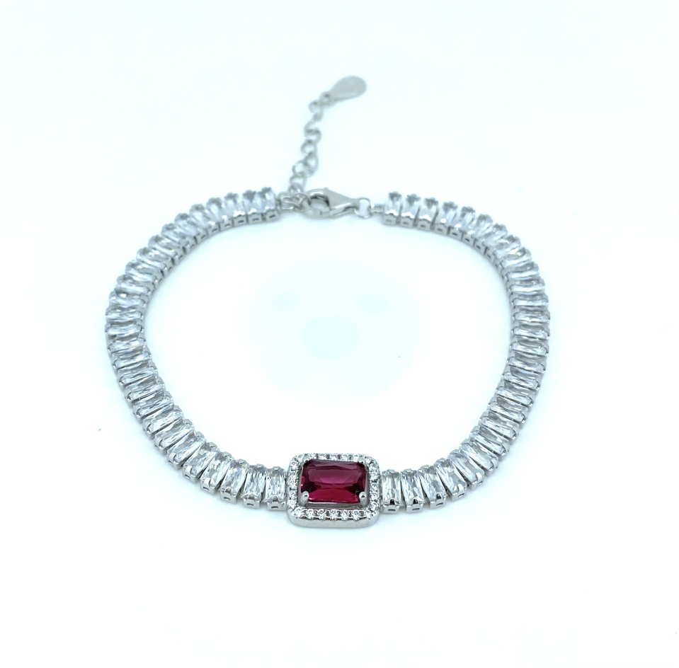Bracelet pour femme en argent 925, cubic zirconium - DS-BR04JUL - Danny's silver