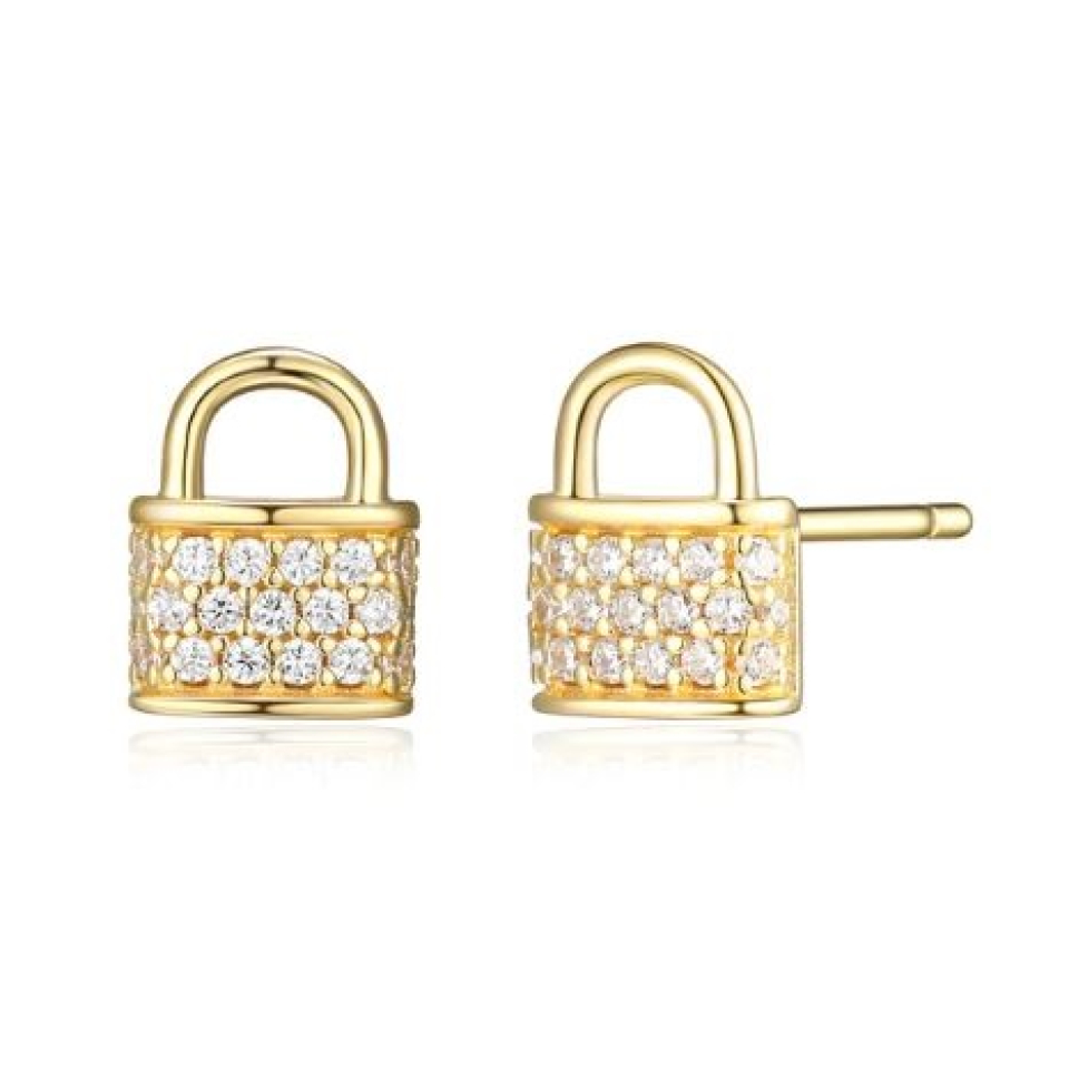 Boucles d'oreilles pour femme en argent 925, cadenas, cubic zirconium - 32AQVK00Y0 - Reign