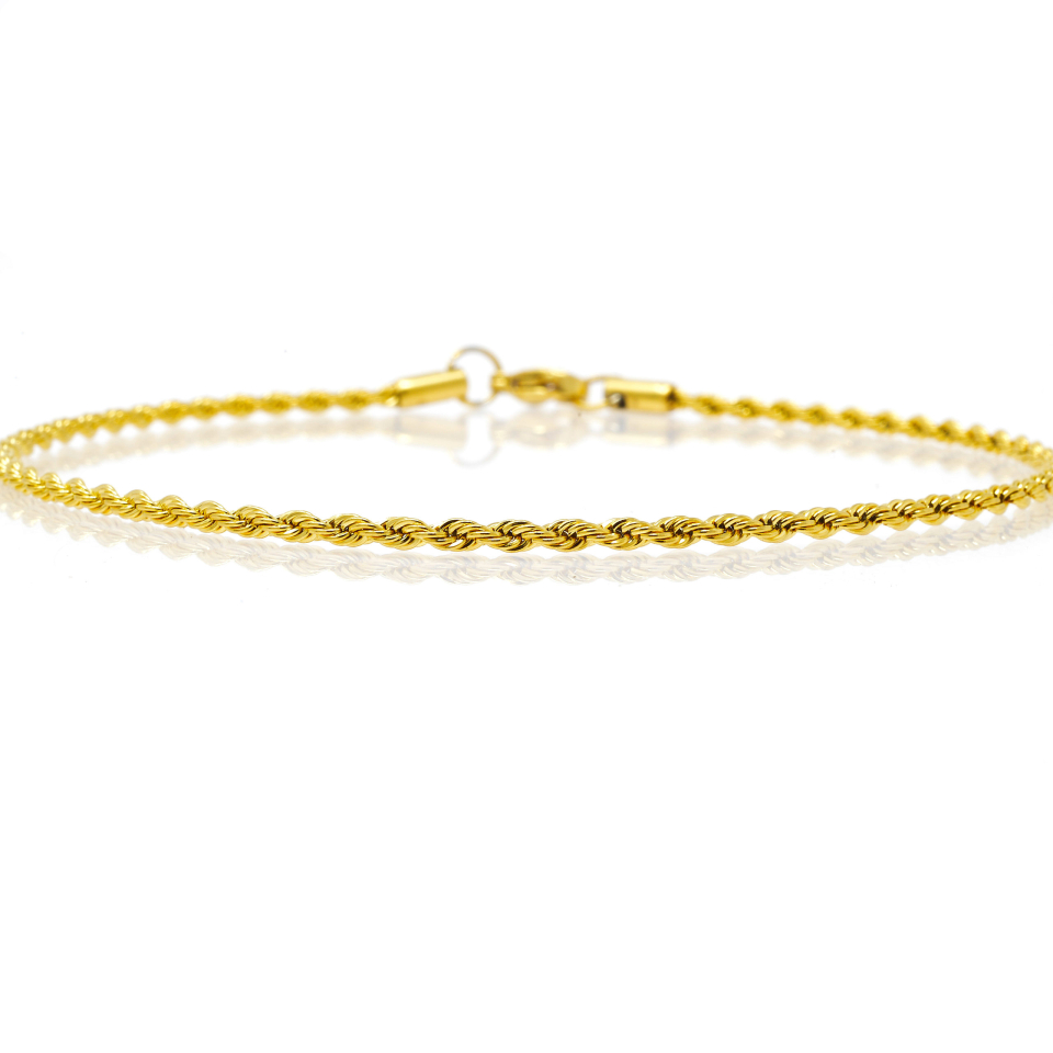 Chevillère pour femme en argent 925, torsade - 925-TORS10-AJUS - Danny's silver