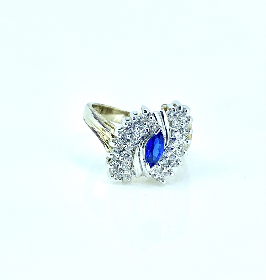 Bague pour femme en argent 925, zircons - BG508 - Divers