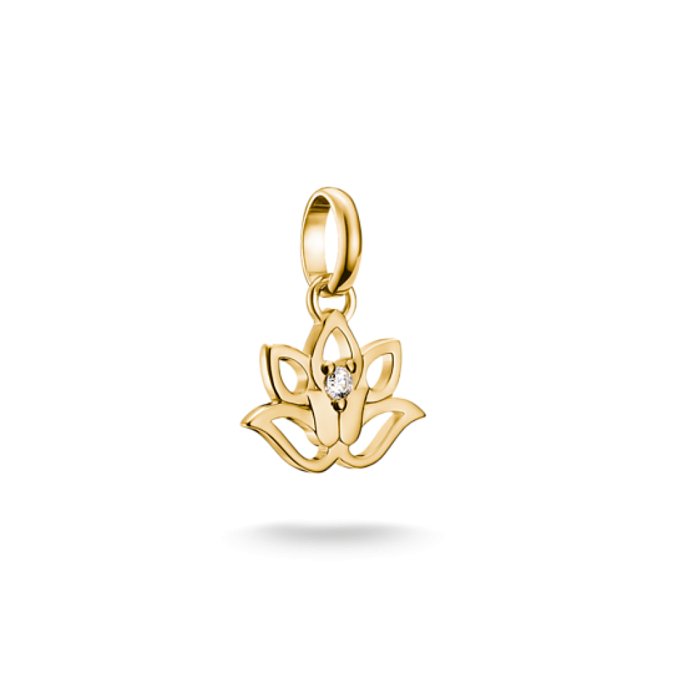 Breloque pour femme en argent 925, cubic zirconium, fleur de lotus - CC1204-414-14 - Thomas Sabo