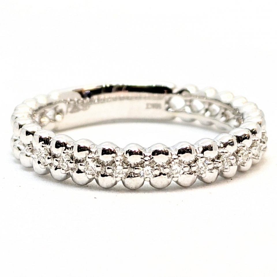 Bague en or 10K, 11 diamants 0.08 carat - SR124996 - Benjamin Jacques