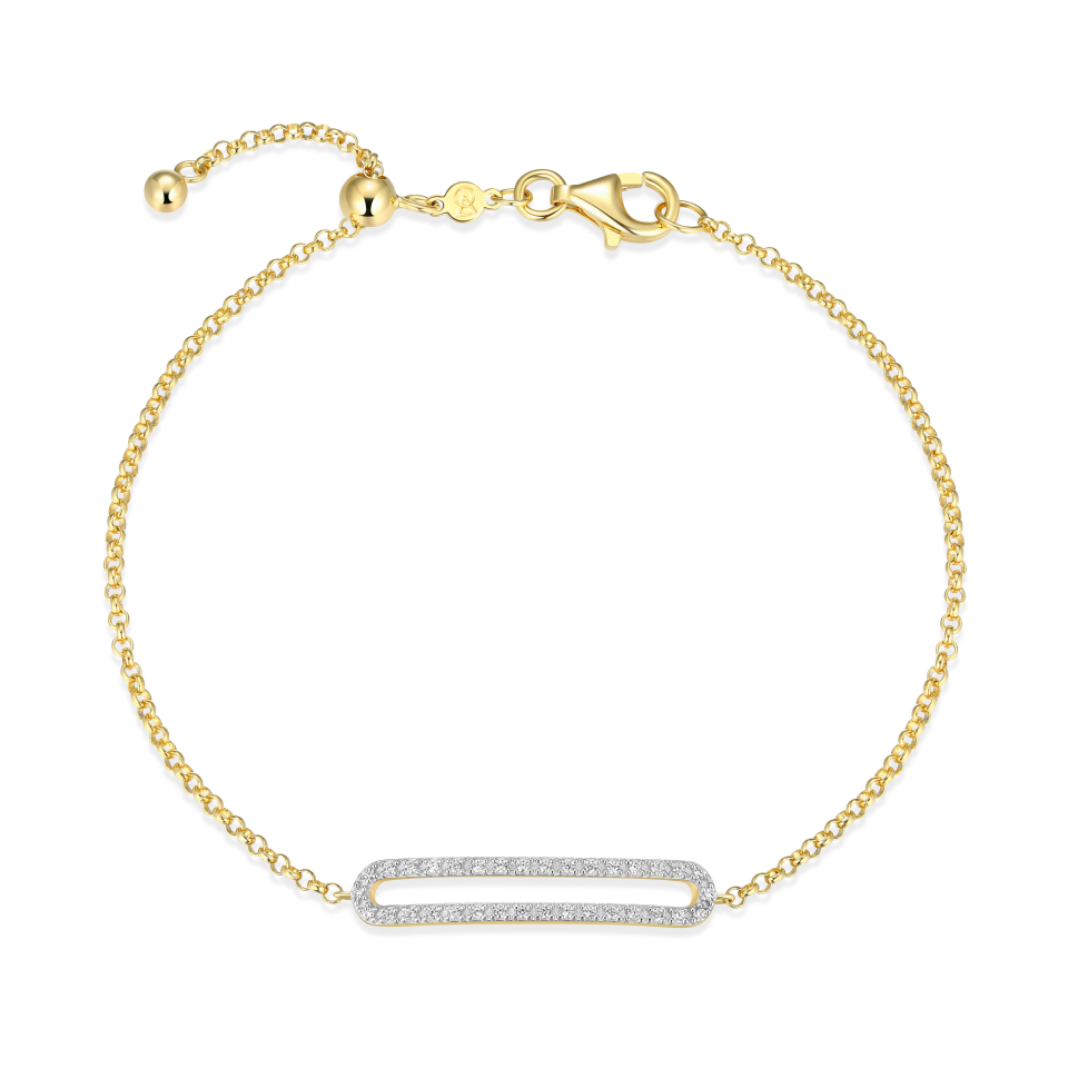 Bracelet pour femme en argent 925, 0.102 carat de diamants laboratoires - 31ACXMKH43 - M by Monte Luna