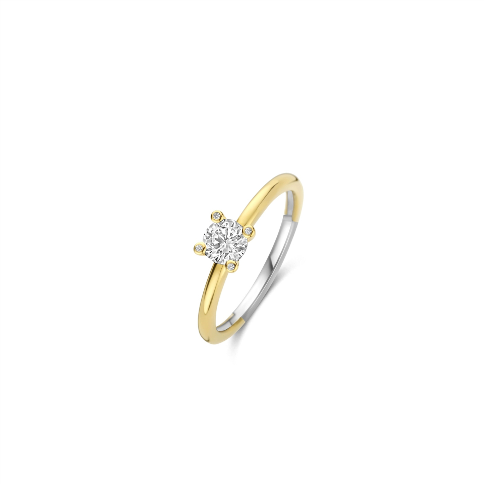 Bague solitaire pour femme en argent 925, cubic zirconium - 12367ZY/54 - Ti Sento Milano