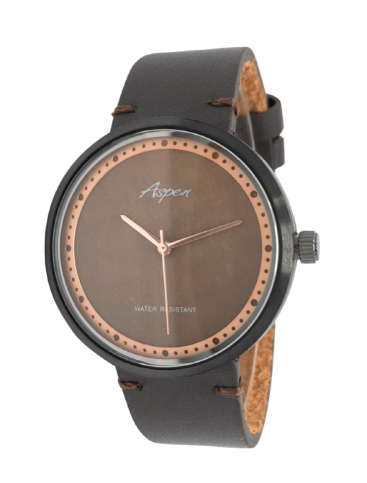 Montre pour homme, bracelet en imitation de cuir - AP1200BR - Aspen