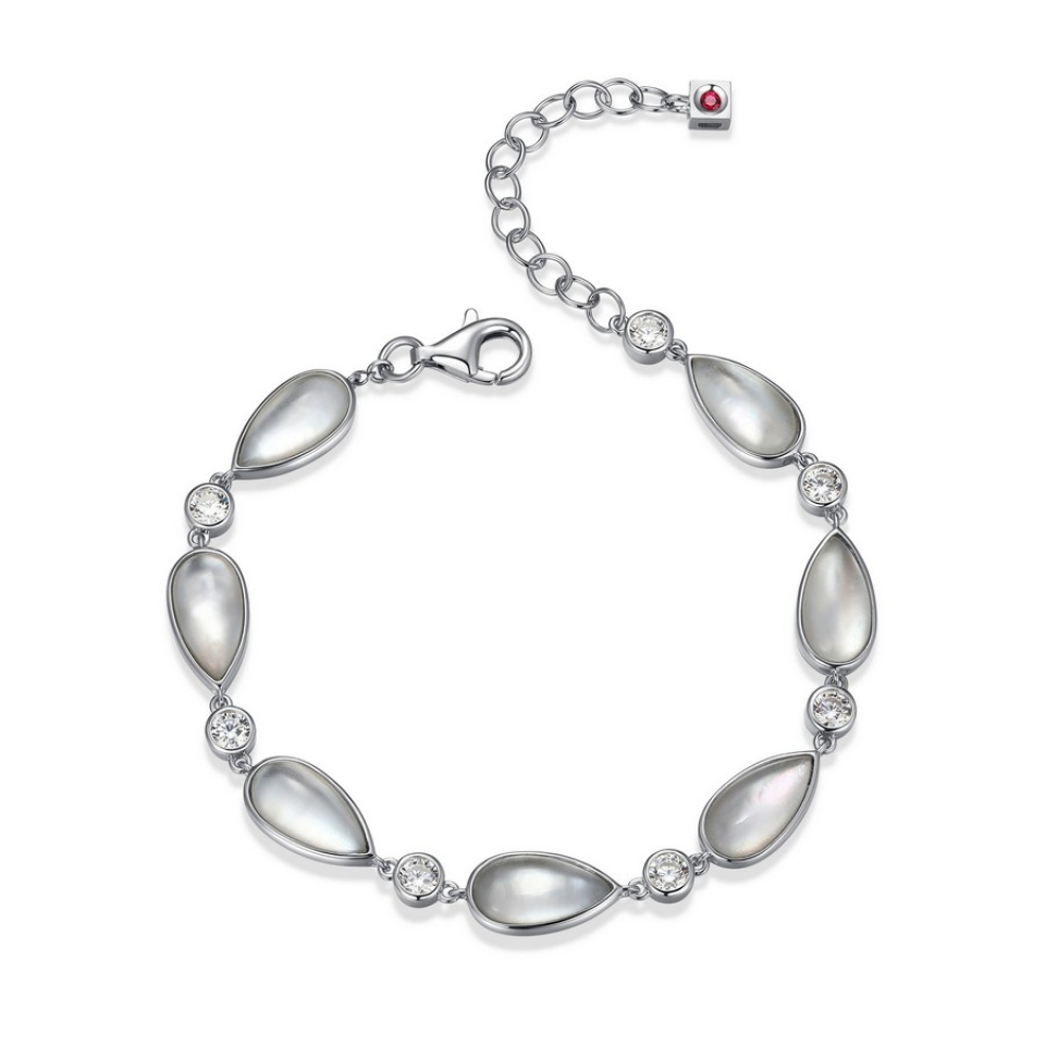 Bracelet pour femme en argent 925, crystal, nacre de perle, cubic zirconium - R1LAN8GV4Q - ELLE