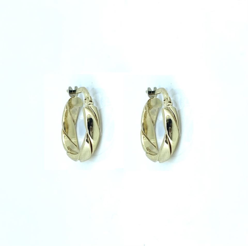Boucles d'oreilles pour femme en or 10k, fourchettes