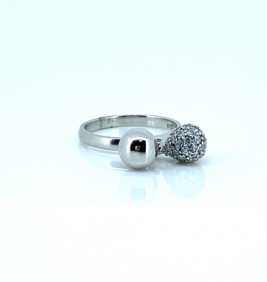 Bague pour femme en argent 925, grelots, zircons - 4905930 - Story