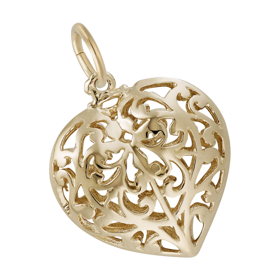 Pendentif pour femme en argent 925, coeur - 10-3618-000-GP - Rembrandt Charms