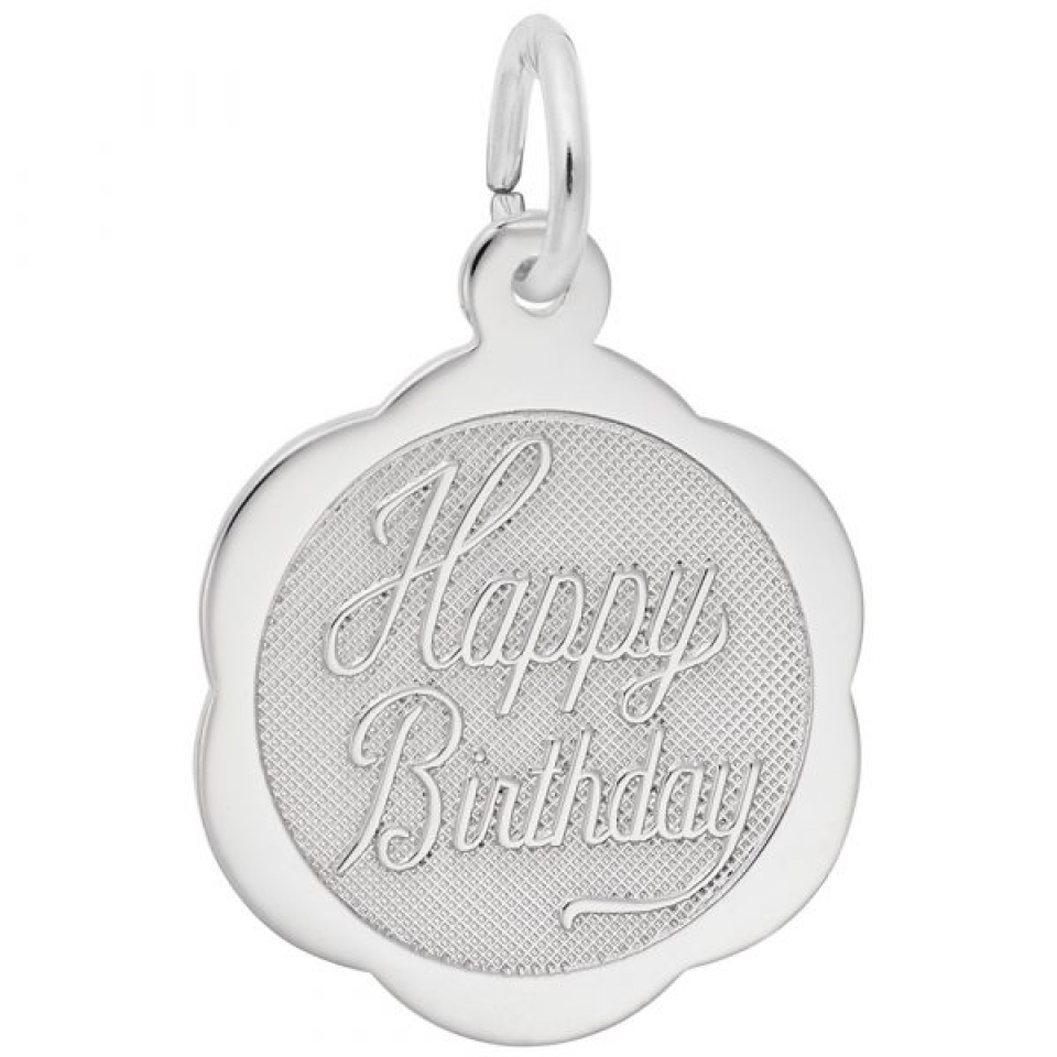Pendentif en argent 925, médaillon, joyeux anniversaire - 10-5792-000 - Rembrandt Charms