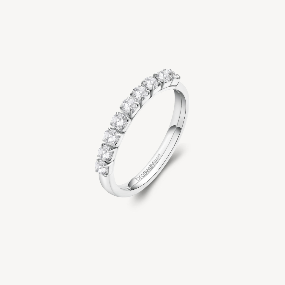 Jonc semi-éternité pour femme en stainless, cubic zirconium - BEIA003A - Brosway