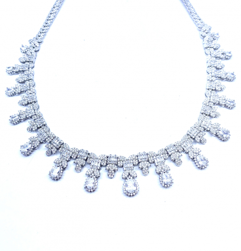 Collier pour femme en argent 925, zircons - KIT13-CL - Danny's silver
