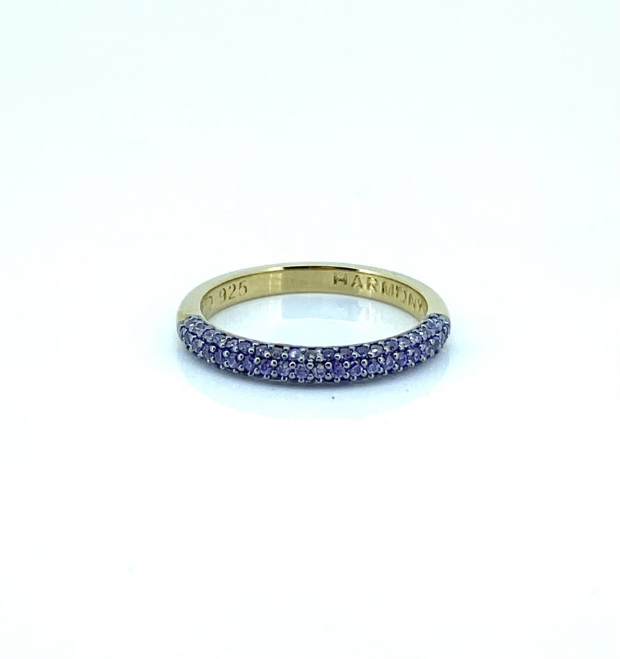 Bague pour femme en argent 925, zircons, février - HARMONY02 - Harmony