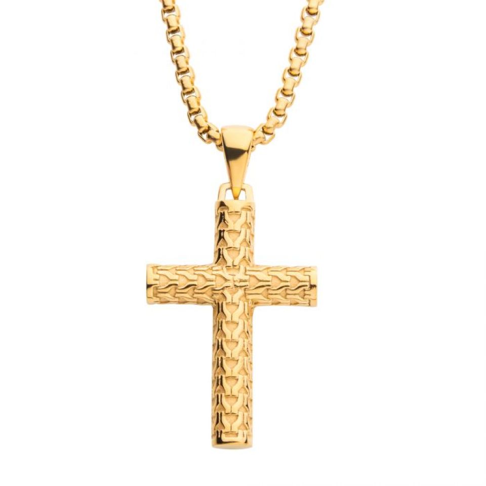 Pendentif pour homme en stainless, croix - SSP146651NKGP - Inox