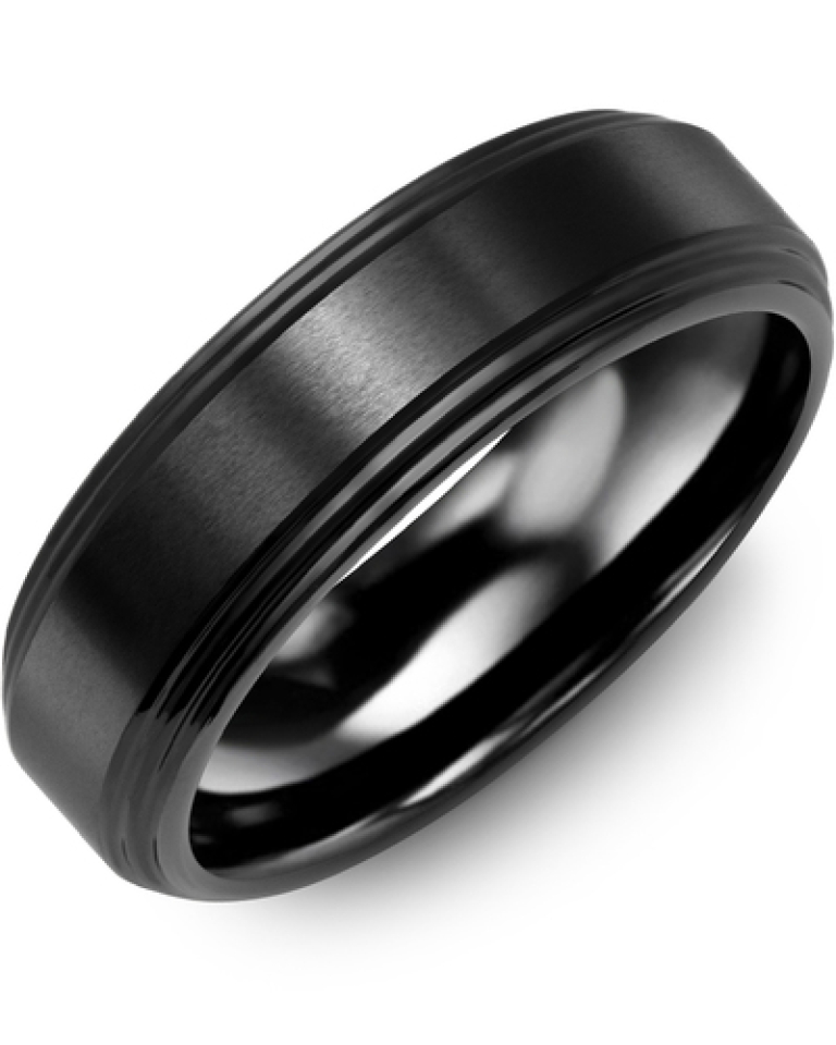 Bague pour homme en céramique - RHQ700CC - Madani