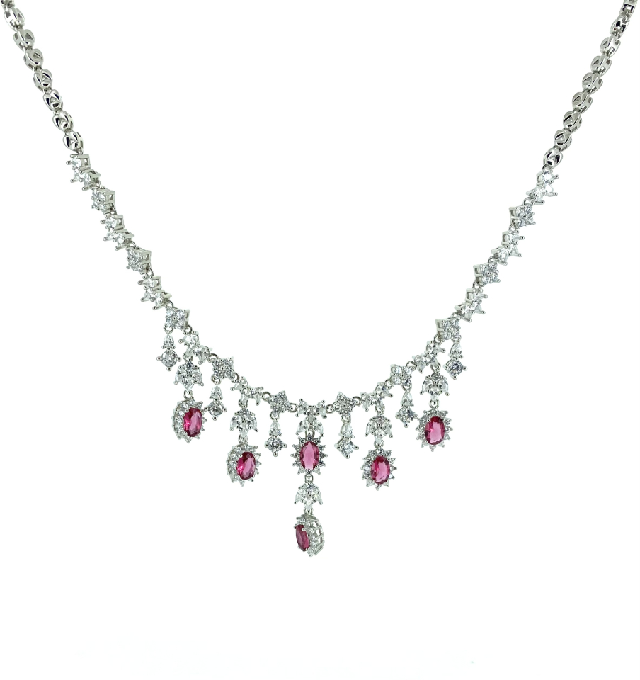 Collier pour femme en argent 925, cubic zirconium - DS-KIT03-CL - Danny's silver