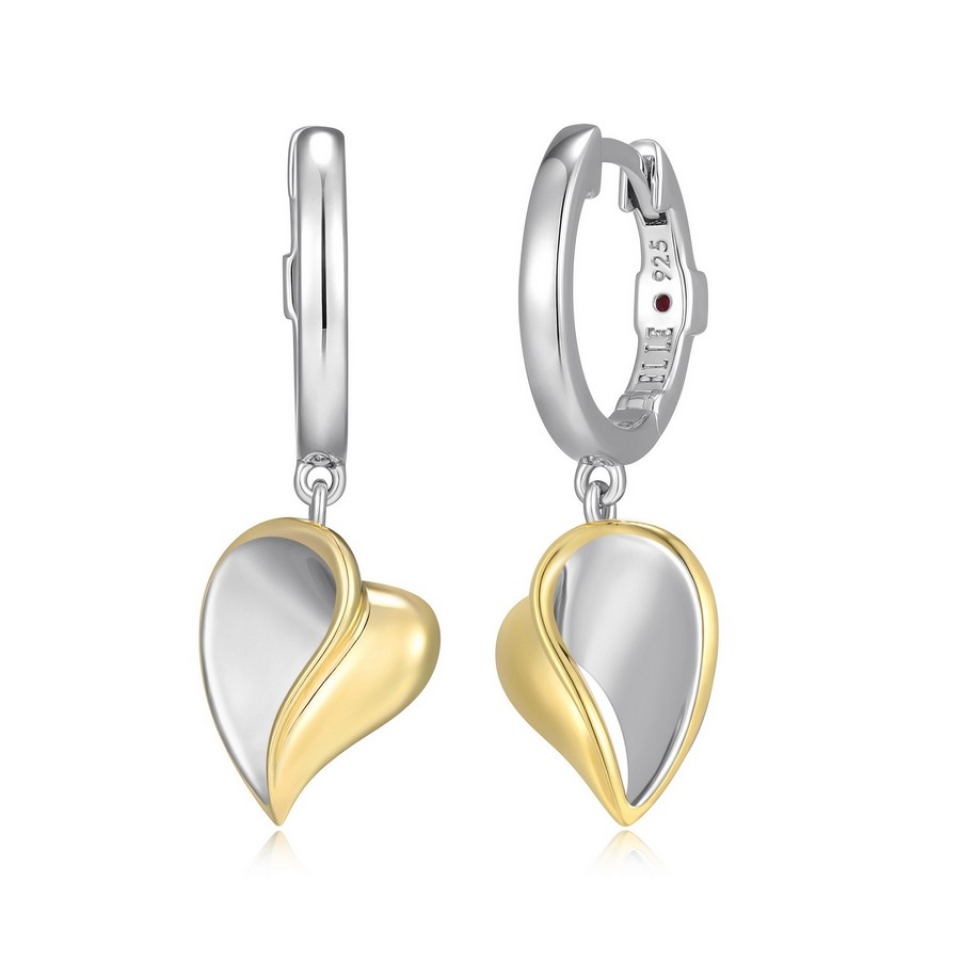 Boucles d'oreilles pour femme en argent 925, coeurs - R2LCUHA07T - ELLE