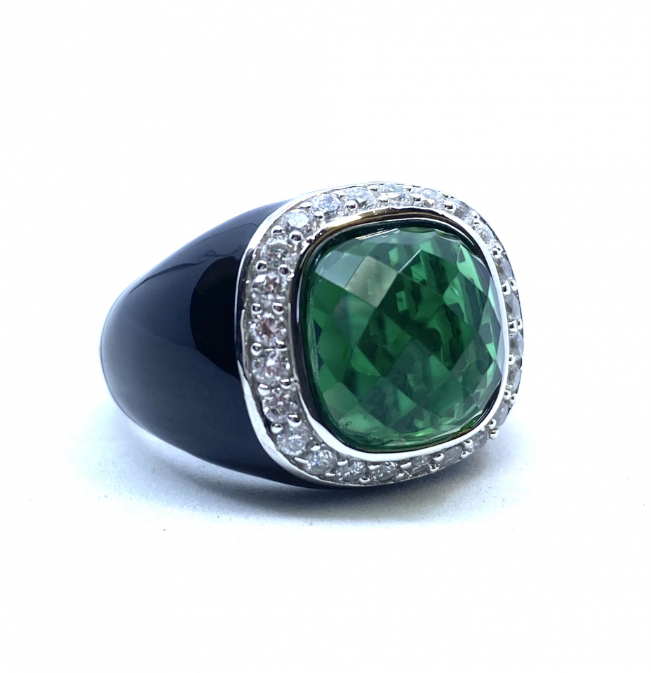 Bague pour femme en argent 925, zircons - ESR9930-E-9 - Ethan Stars