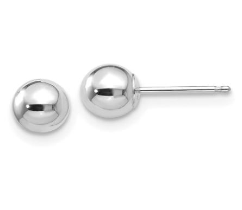 Boucles d'oreilles or 10k, boules unies - AR50-11-3W - RPM