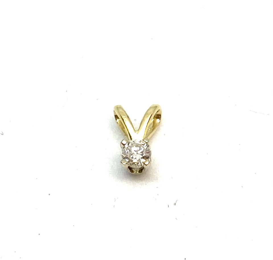Pendentif en or 14k, cubic zirconium - 12-4-03 - Dakor