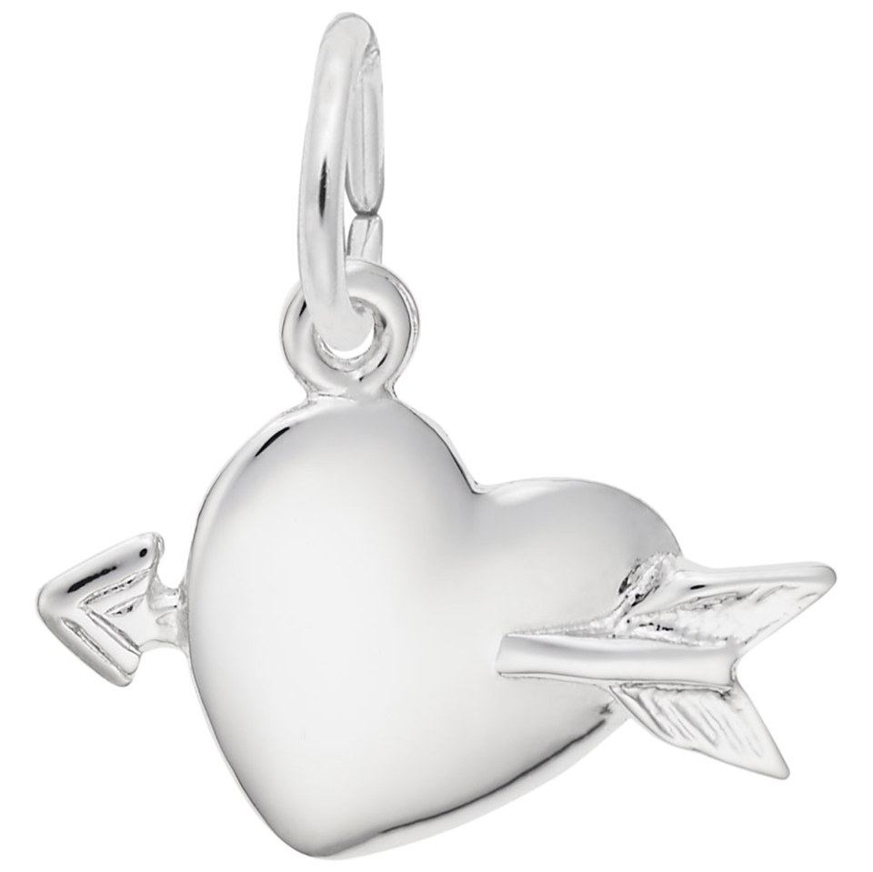 Pendentif pour femme en argent 925, coeur, flèche - 10-4510-000 - Rembrandt Charms