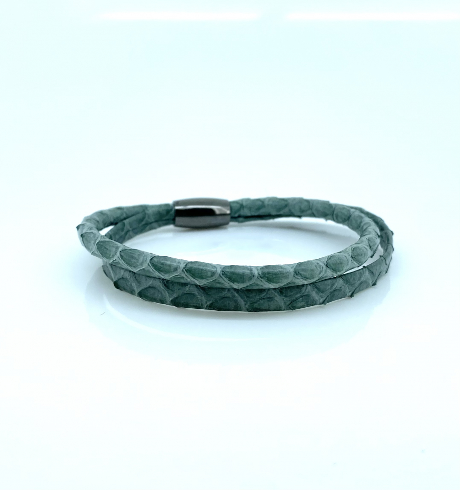 Bracelet duoblepour femme en stainless et cuir - 1004770-18 - Story