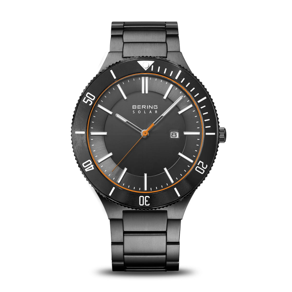 Montre solaire pour homme en stainless, verre saphir, 10ATM - 14443-779 - Bering