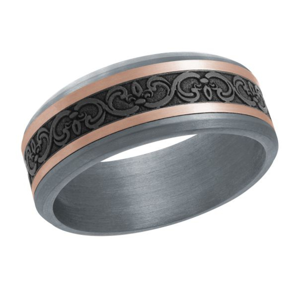 Jonc pour homme en or 14k et tantalum - MRDTC-026-8PB - MALO