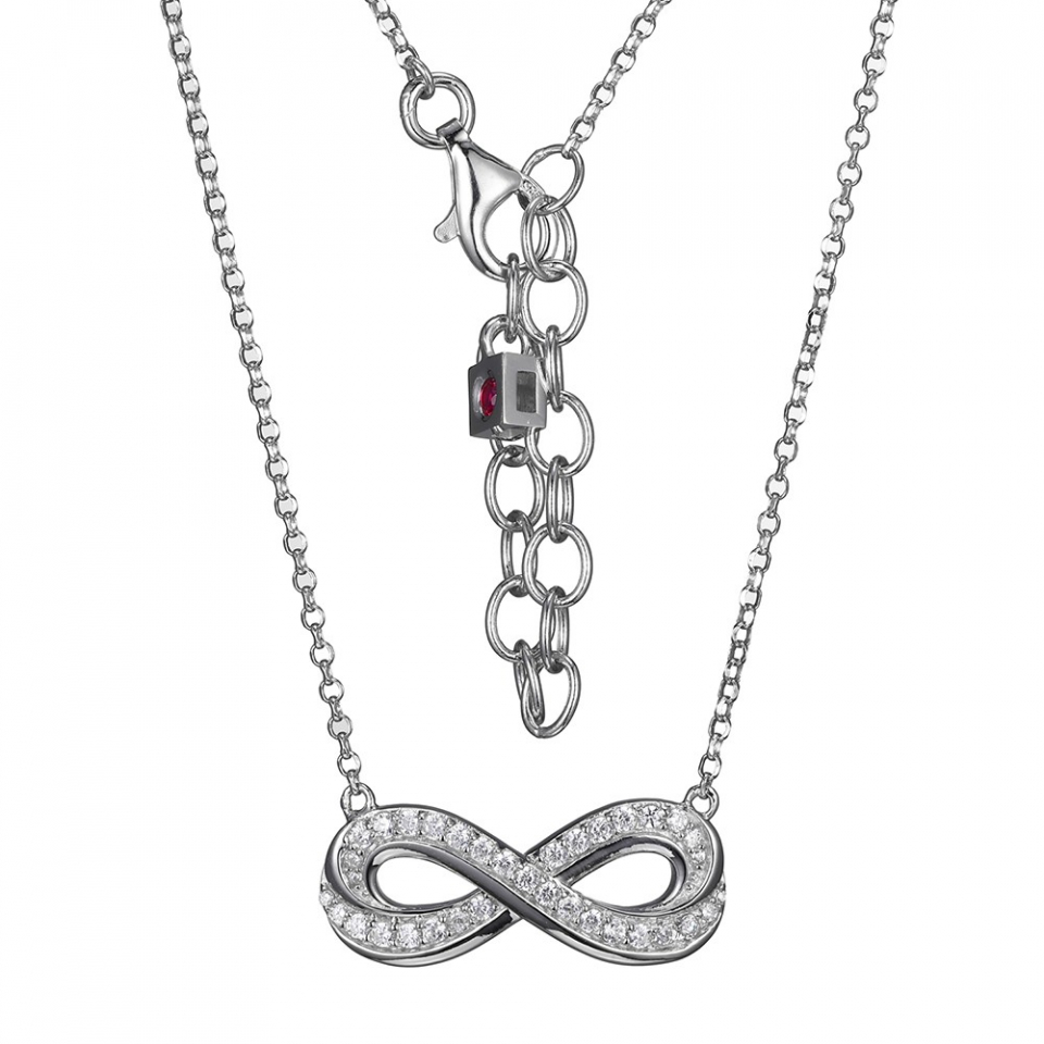 Pendantif pour femme en argent 925, cubic zirconium, infini - R0LBFP0044 - ELLE