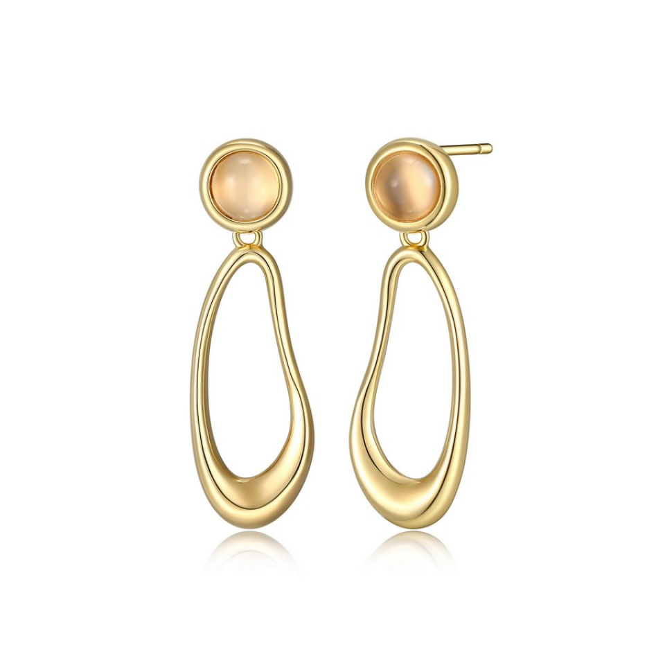 Boucles d'oreilles pour femme en argent 925, pierre de lune - 32LCR2A558 - ELLE