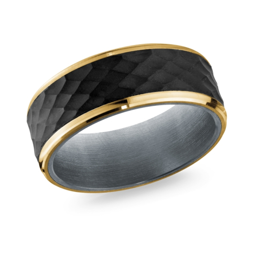 Jonc pour homme en or 14k et tantalum - MRDTS-039-8Y - MALO