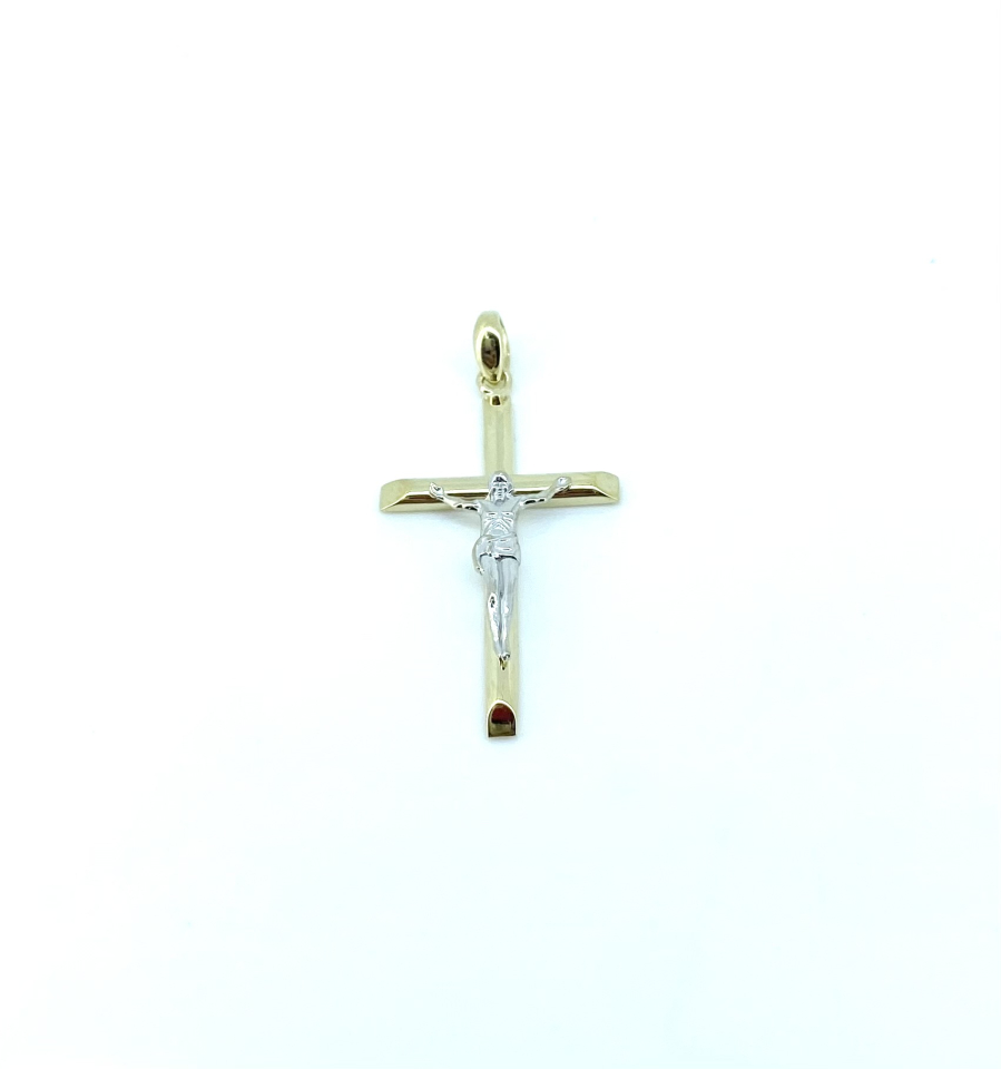 Pendentif en or 10k, croix - PD273 - REC