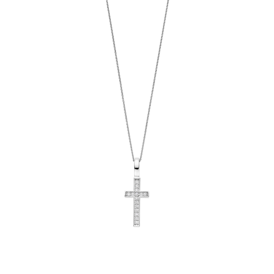 Pendentif pour femme en argent 925, cubic zirconium, croix - 6857ZI - Ti Sento Milano