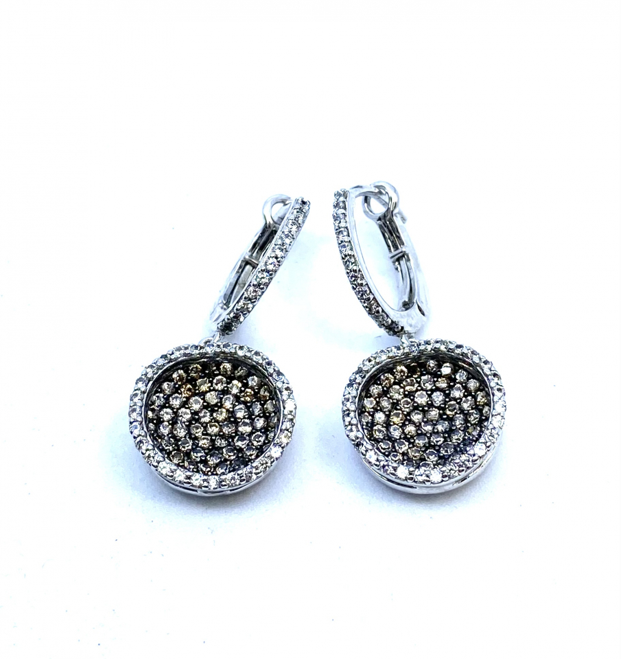 Boucles d'oreilles pour femme en argent 925, zircons - MISS-BO01 - Miss Mimi