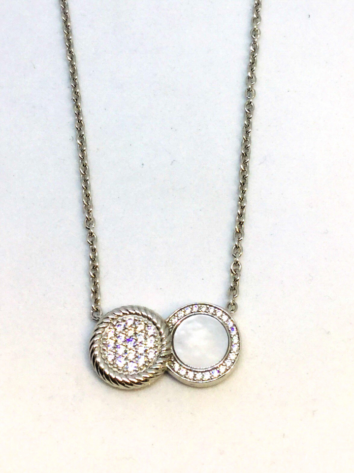 Pendantif argent 925 2 cercles soudés