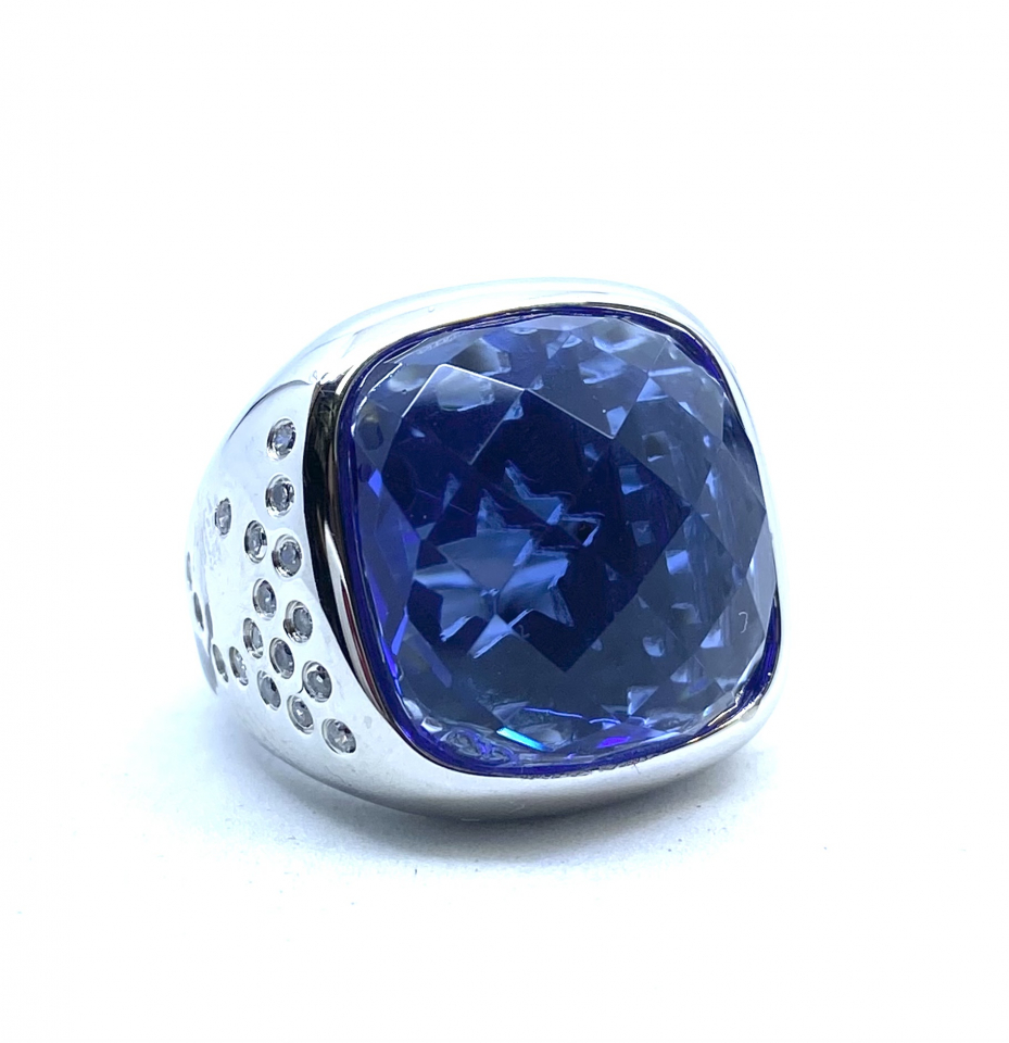 Bague pour femme en argent 925, zircons - ESR5286-6 - Ethan Stars