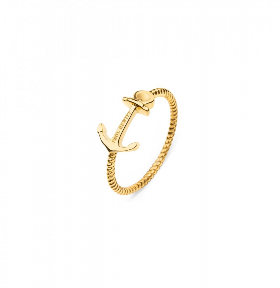 Bague stainless, ancre, torsadée - PH-FR-ARO-G-54 - Paul Hewitt