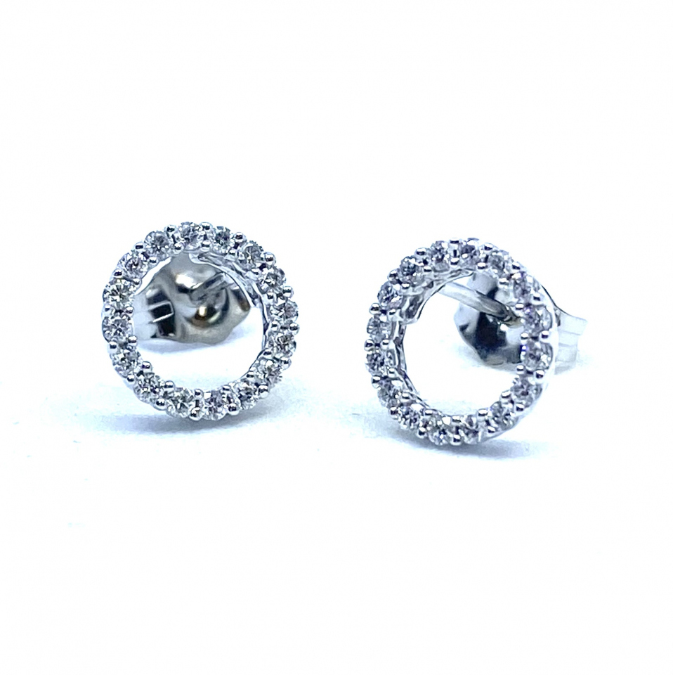 Boucles d'oreilles pour femme en or 10k, 0.20 carat de diamants - AMREF-5954 - Ammar