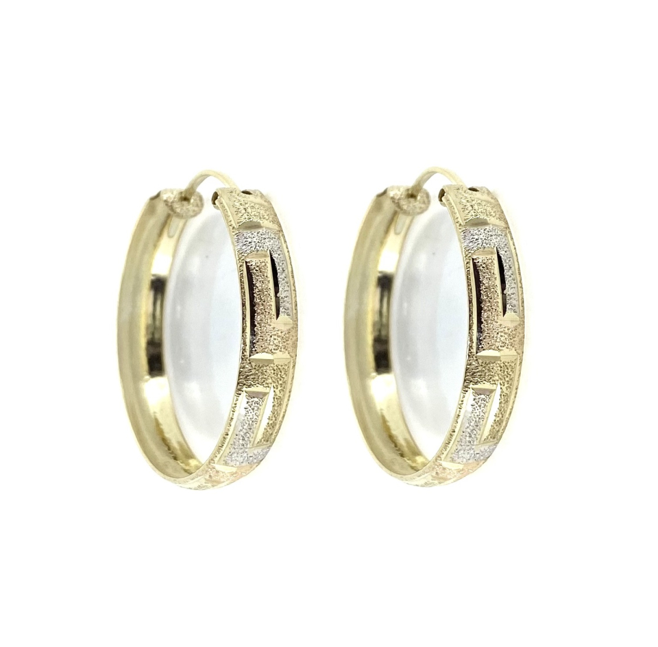 Boucles d'oreilles pour femme en or 10k, versace