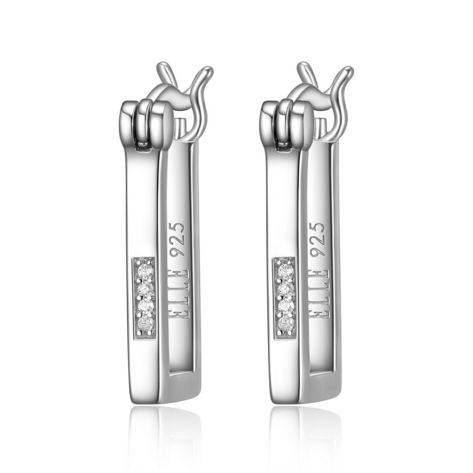 Boucles d'oreilles pour femme en argent 925, cubic zirconium - R2LCGQ000J - ELLE