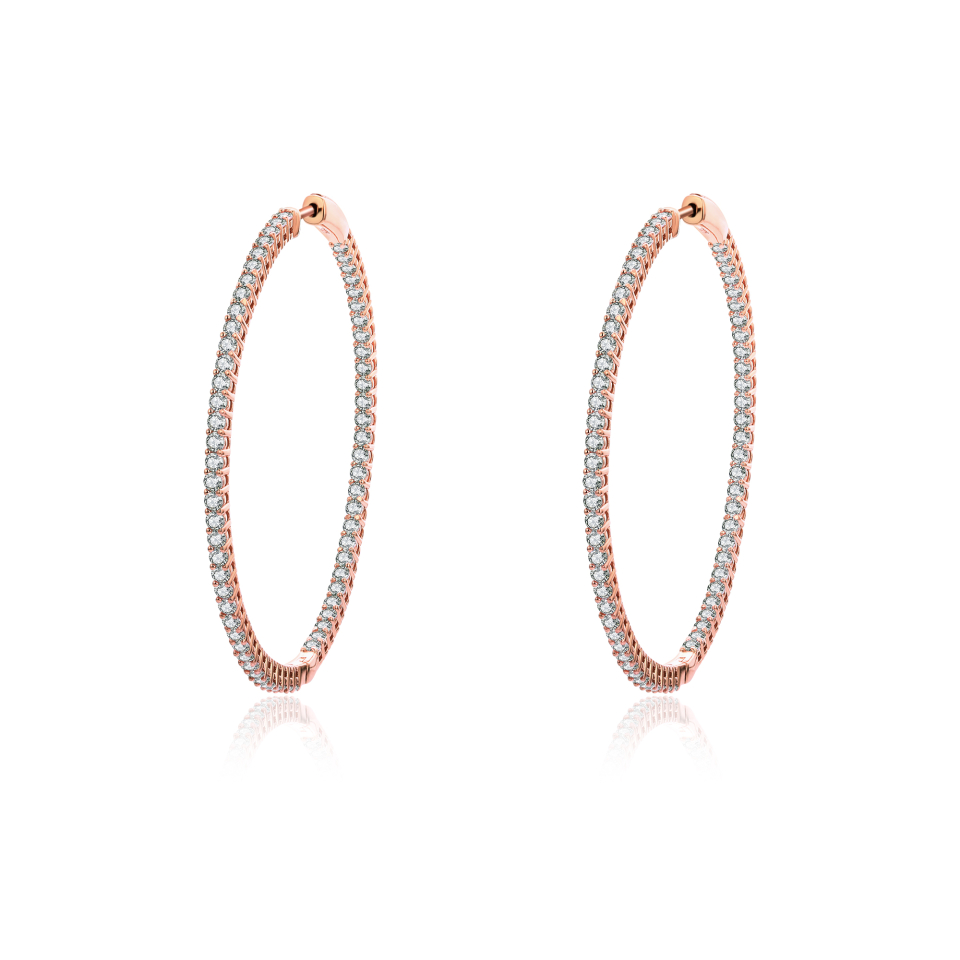 Boucles d'oreilles pour femme en argent 925, cubic zirconium - BO-SARAH-R - Pinkalie