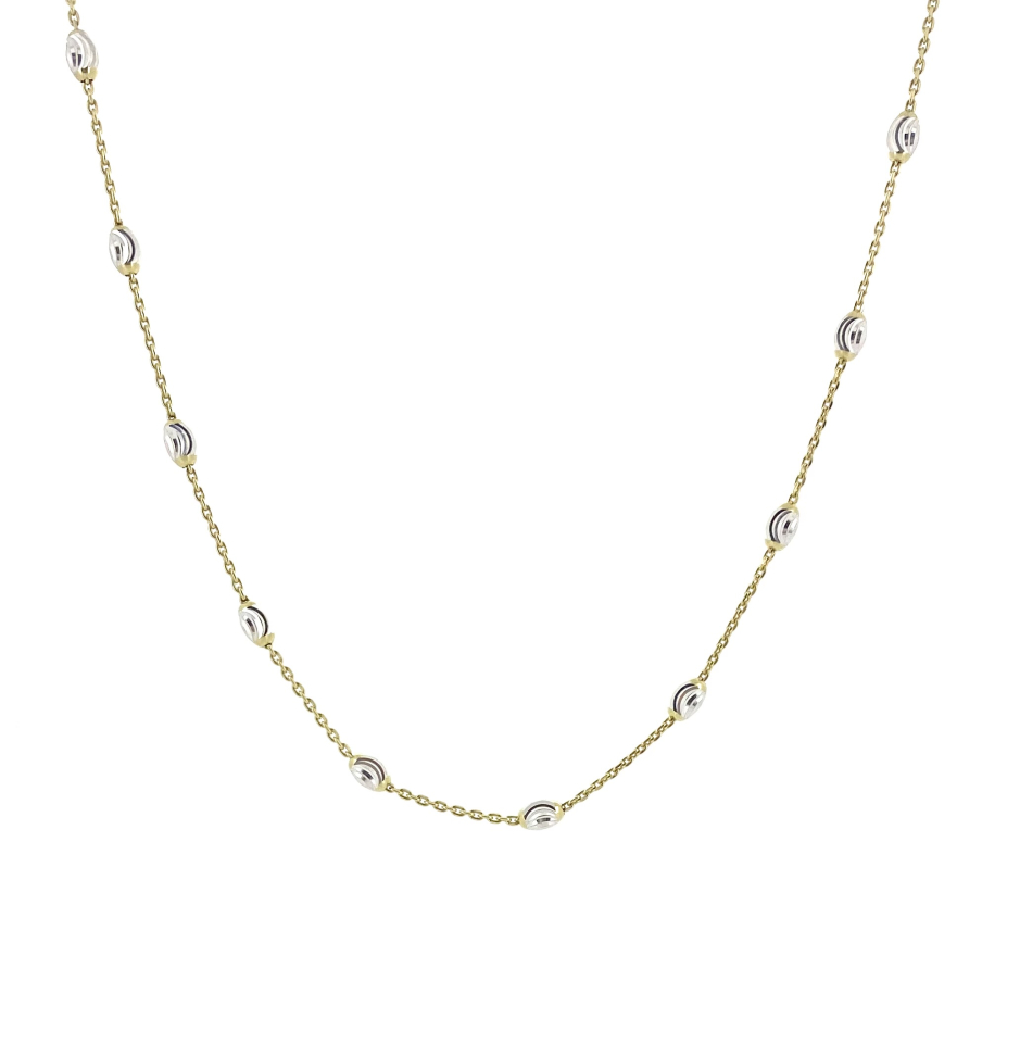 Chaine pour femme en argent 925, boules - DS-CH03-2T-15 - Danny's silver